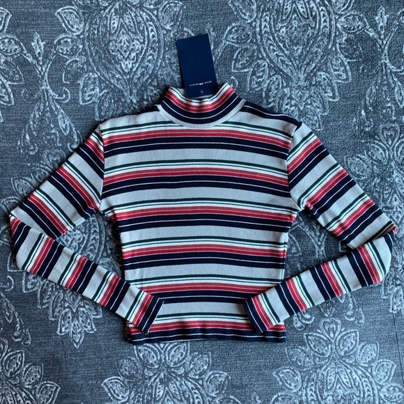 brandy melville striped turtleneck